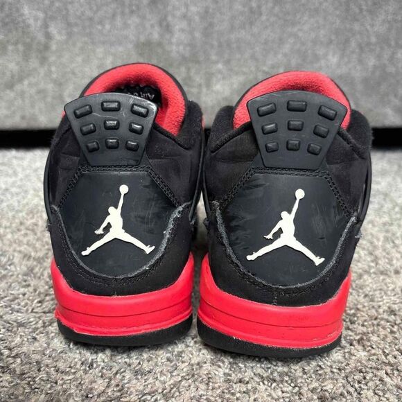 Nike Air Jordan 4 Red Thunder Size 5 Youth (Size 6.5 Women's) - Picture 4 of 7